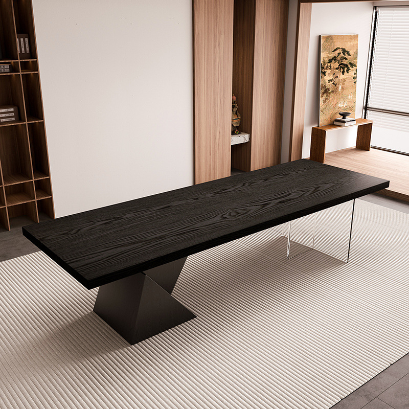 [업그레이드 모델] 티 테이블(탄화 북미 물푸레나무): 260*80*73*3cm