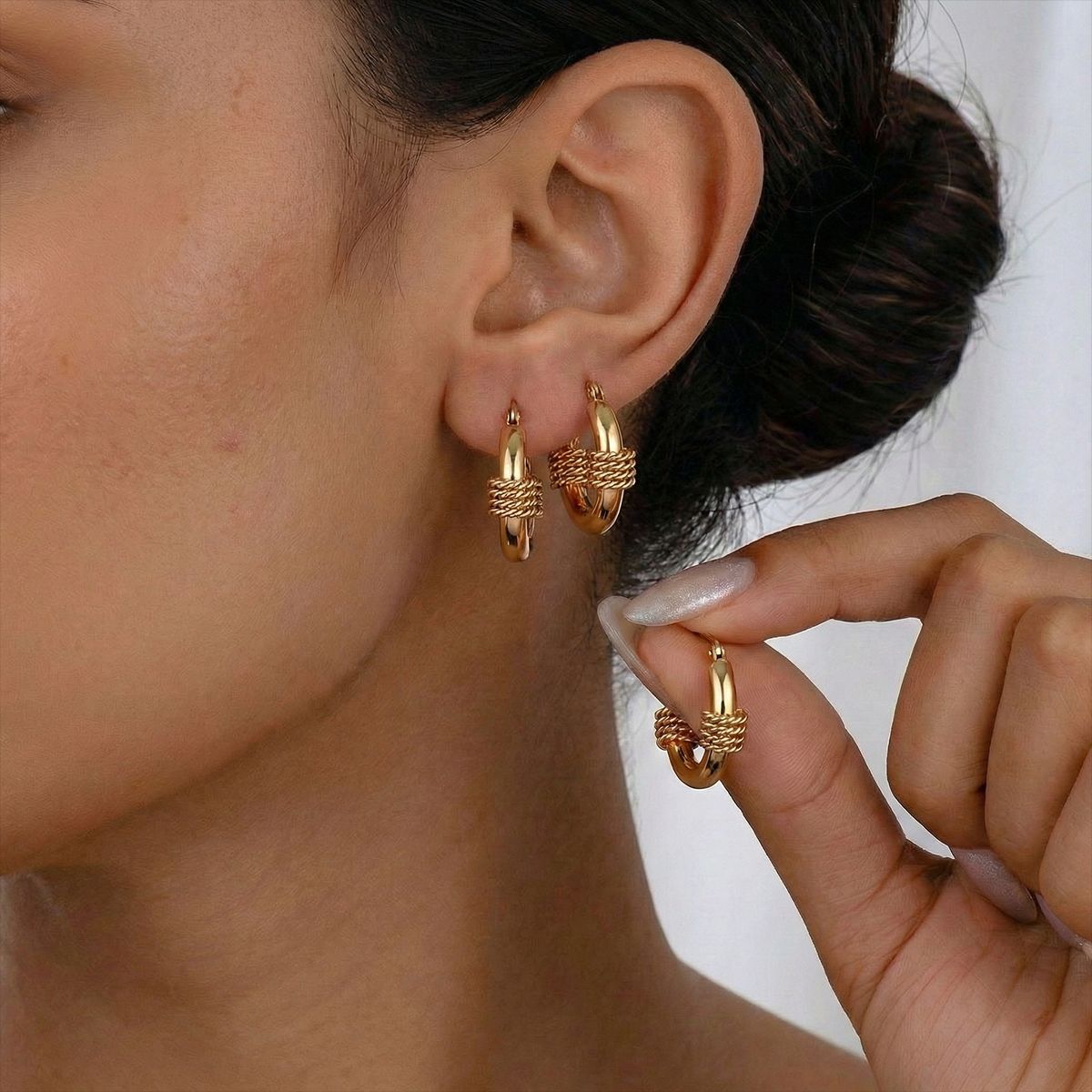 TENA Europa y los Estados Unidos lujosos de acero inoxidable de moda pernos de acero de titanio diseñados pernos de orejas explosivas transfronterizas joyas al por mayor