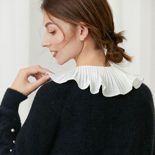 Lotus leaf ear edge decorative collar doll collar fake collar white lace small shawl sweater decorative collar collar