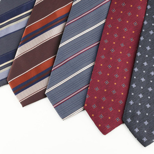 Korean Style New 8CM Striped Tie Coffee Dress Wholesale Men's Business Retro Titanium Wedding Groom Leisure