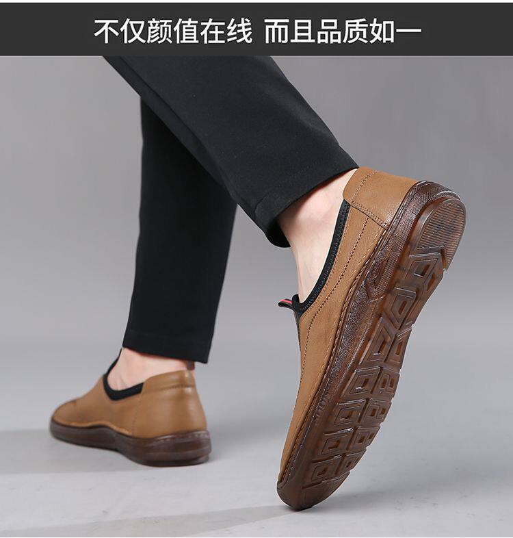 Giày lười nam da đế mềm kiểu Anh dễ phối đồ, gót thấp 1–3 cm — GX6651 Màu nâu, GX6651 màu xám, GX6651 màu đen chi tiết 21