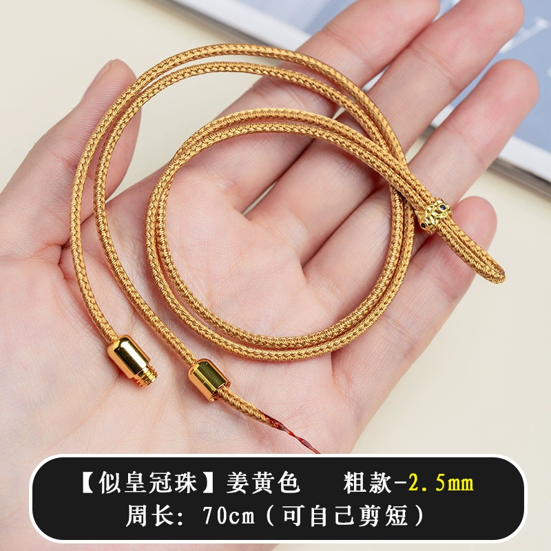 Ping An de alta gama cuerdas de collar colgante de oro cuerdas de mano tejida ocho tesoros brújula anillo cabeza de Buda