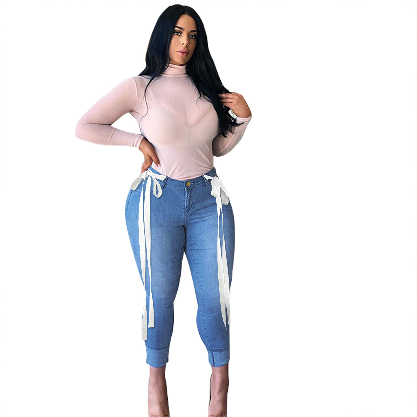 Plus Size Mid-Stretch Jeans NSWL111935