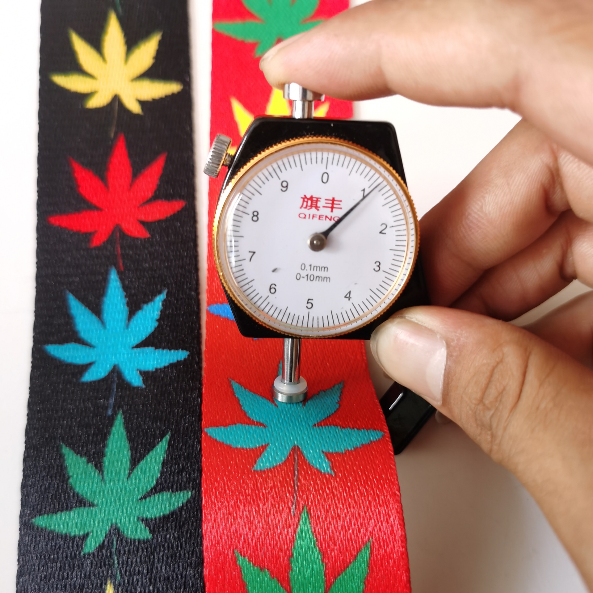 新款热转印织带背带3.8CM黑色蓝色女款植物风格热转印间色织带