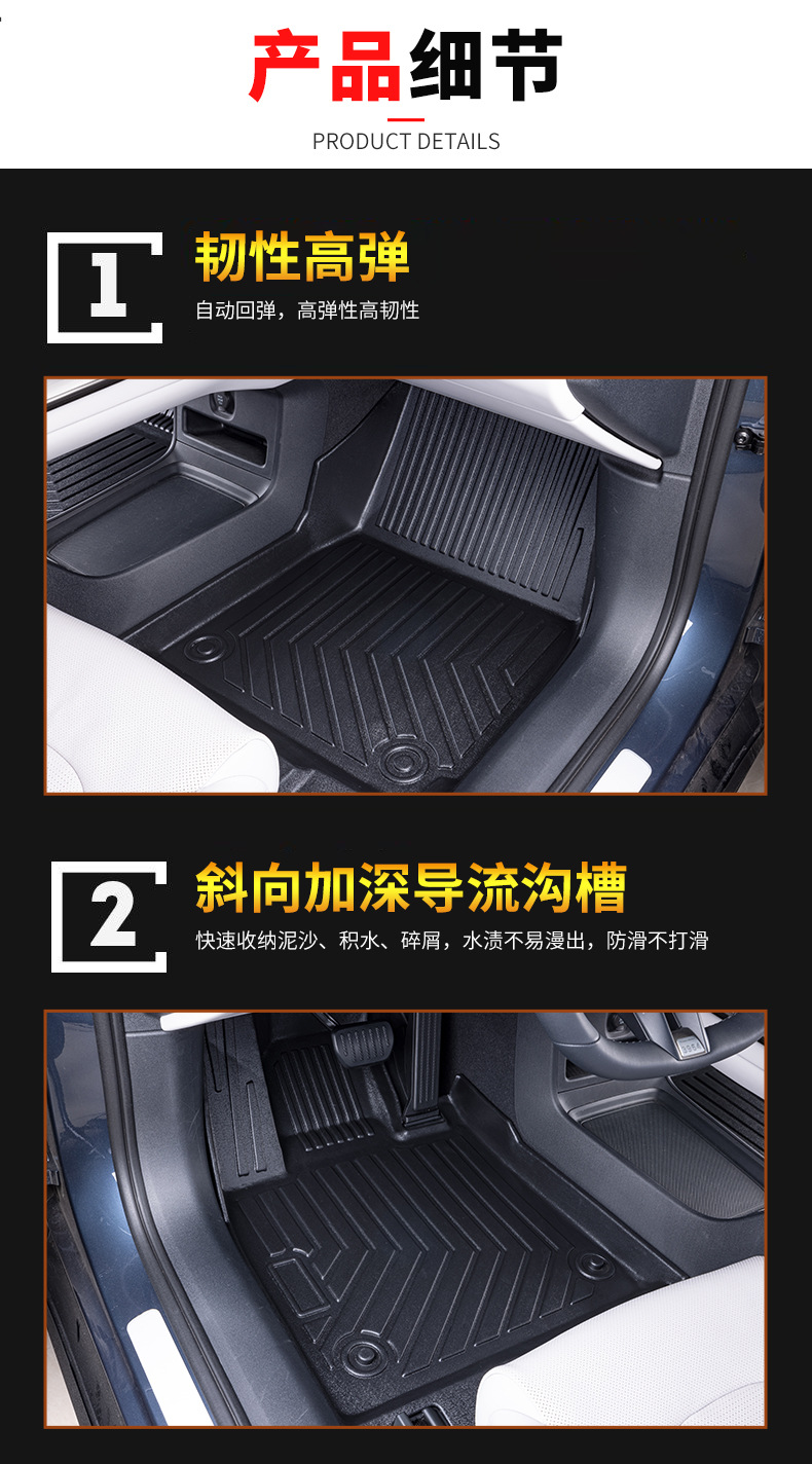 Dropshipping Foreign Trade Cross-Border Right-Hand Drive 3D All-Weather Tpe Car Floor Mats, Anti-Dirt, Odorless, Custom-Made