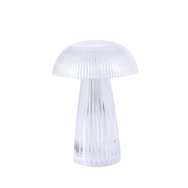 (2개) 새로운 국경 창조적 인 크리스탈 버섯 해파리 테이블 램프 홈 장식 분위기 램프 침대 옆 야간 조명 장식품