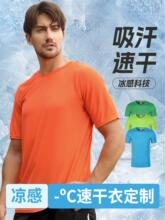 城市焦点夏季户外运动速干圆领短袖男包后领T恤广告衫工作服