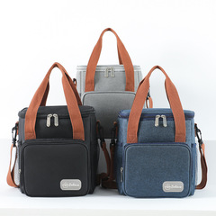 New Large Insulated Crossbody Picnic Lunch Bag with Thick Meal Box Bag for Work/School Bento Bag with Breastfeeding Carrier