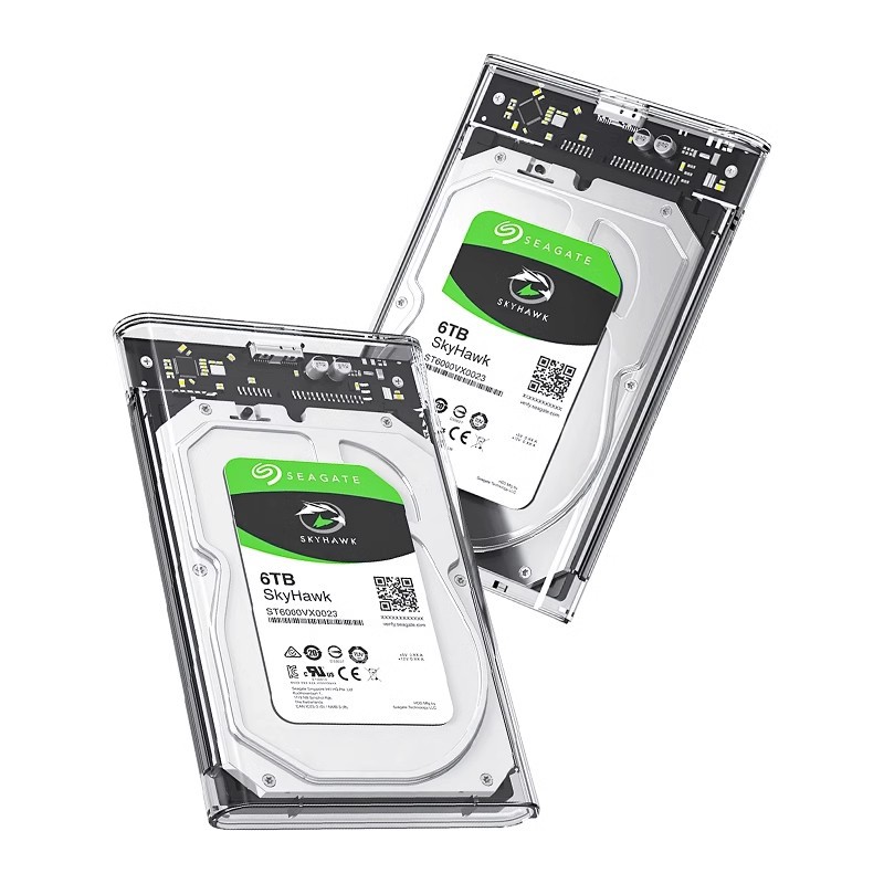 Portátil 2,5 SATA puerto serie USB3.1type-C interfaz transparente externo de Estado Sólido caja de disco duro móvil