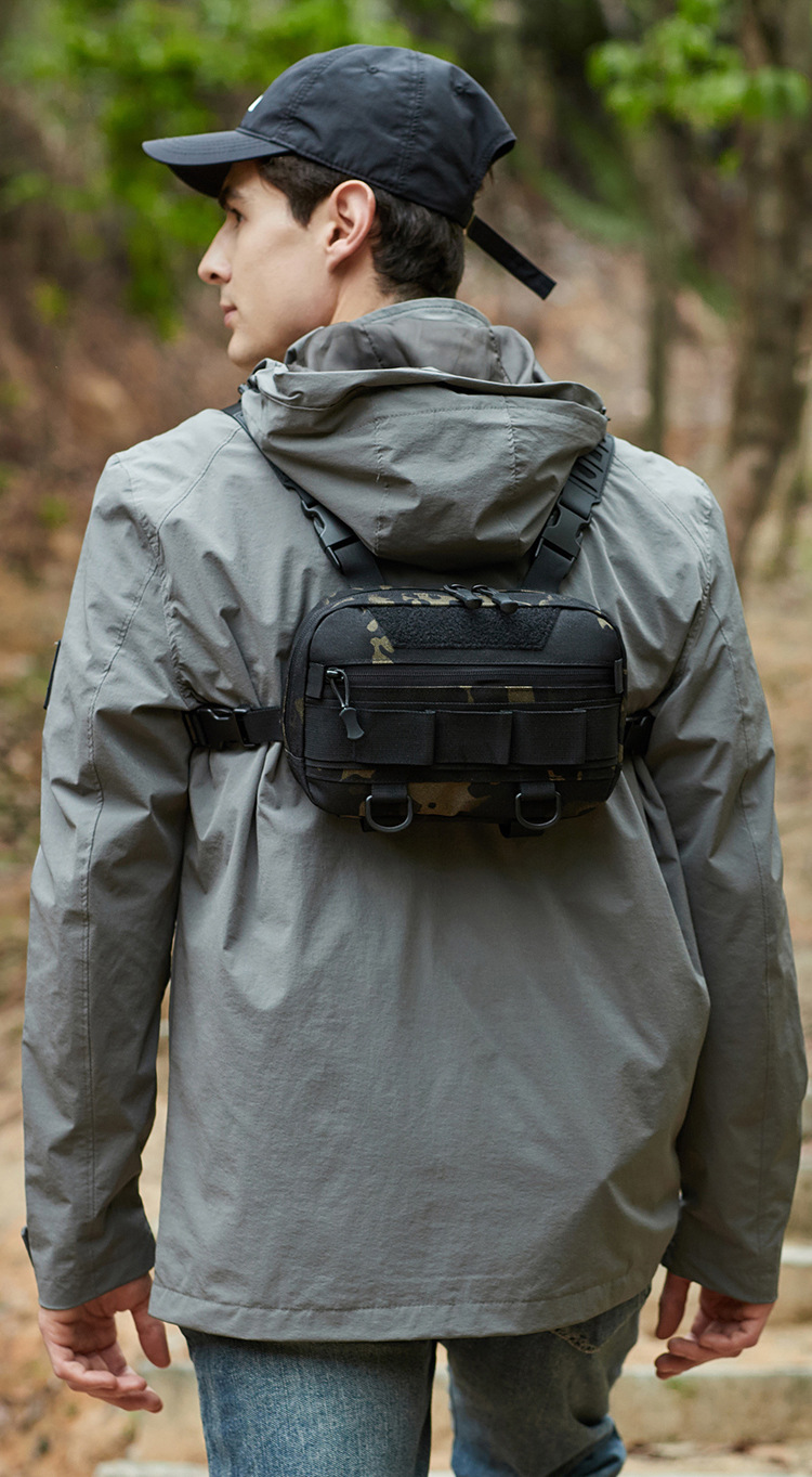 Mochila de pesca de doble hombro, unisex, ligera, para deportes al aire libre, multifuncional, para herramientas, camping, tipo riñonera._voghion.com