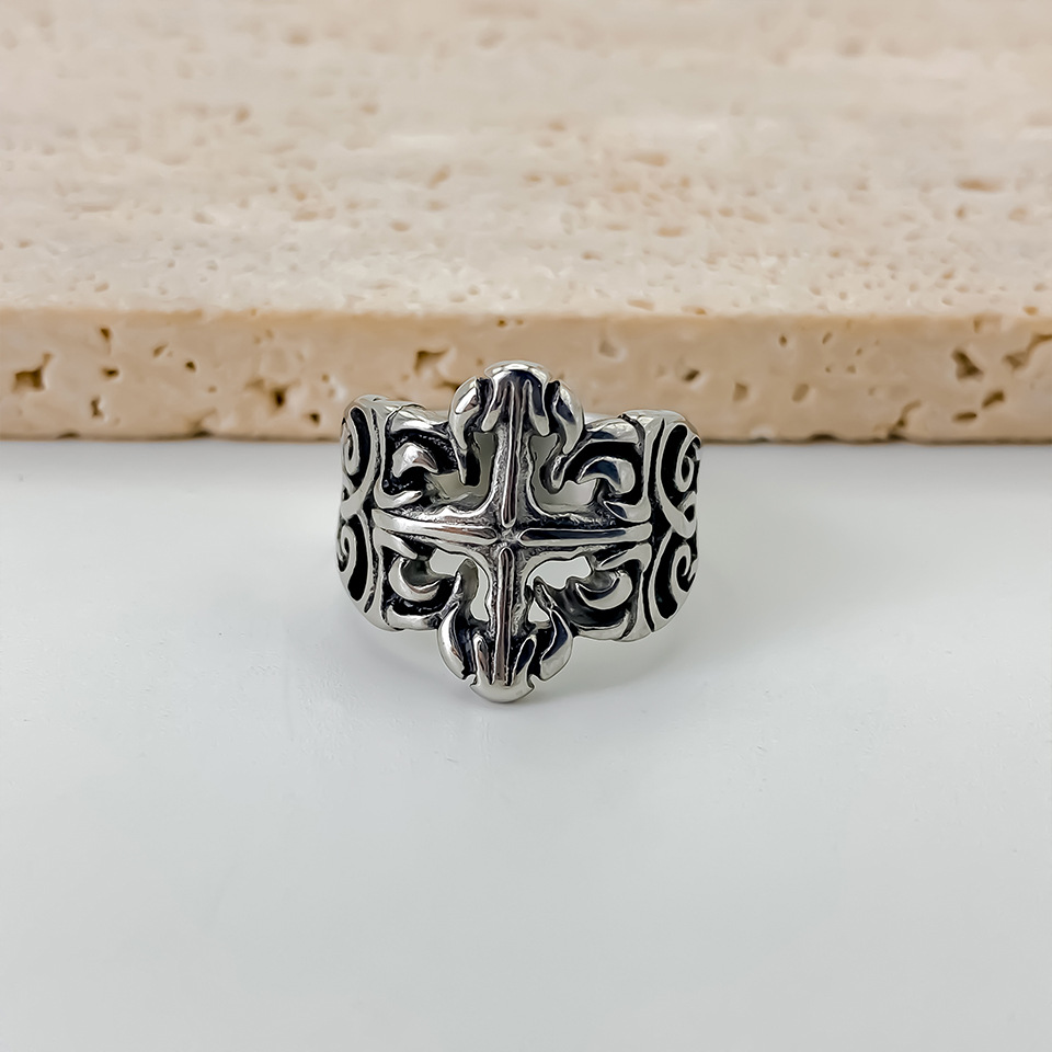 Gothic Cross Stainless Steel Ring