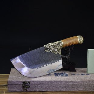 Handmade Bone Chopping Knife Longquan Household Kitchen Knife Weighted Bone Chopping Knife Chef Knife Stainless Steel Knife Wholesale Delivery