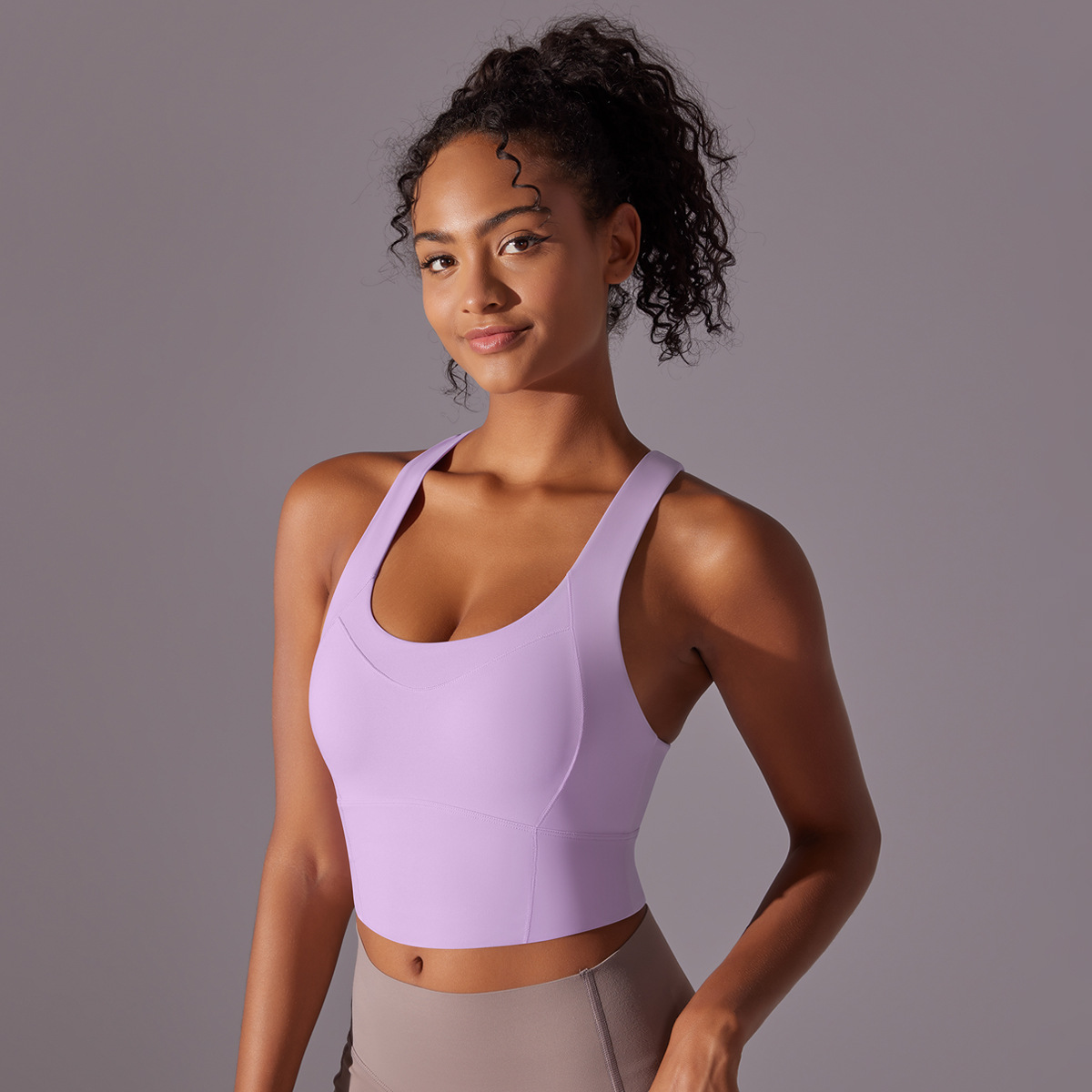 140g Weight Sleeveless Sleeve Length Nylon, Cotton Blend Fabric Type Short Top Length Halter Crisscross Tank Tops Type Fitness, Yoga Occasion Strap Neckline Solid Color Pattern Sports Style Sports Solid Color Nylon Cotton Blend Strap Active Tops Halter Crisscross Tank 57