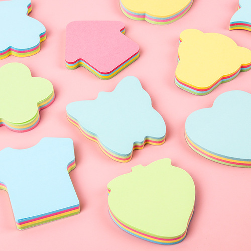 Cartoon sticky notes, colorful students, cute creative special-shaped sticky notes, tearable office sticky notes, love message stickers