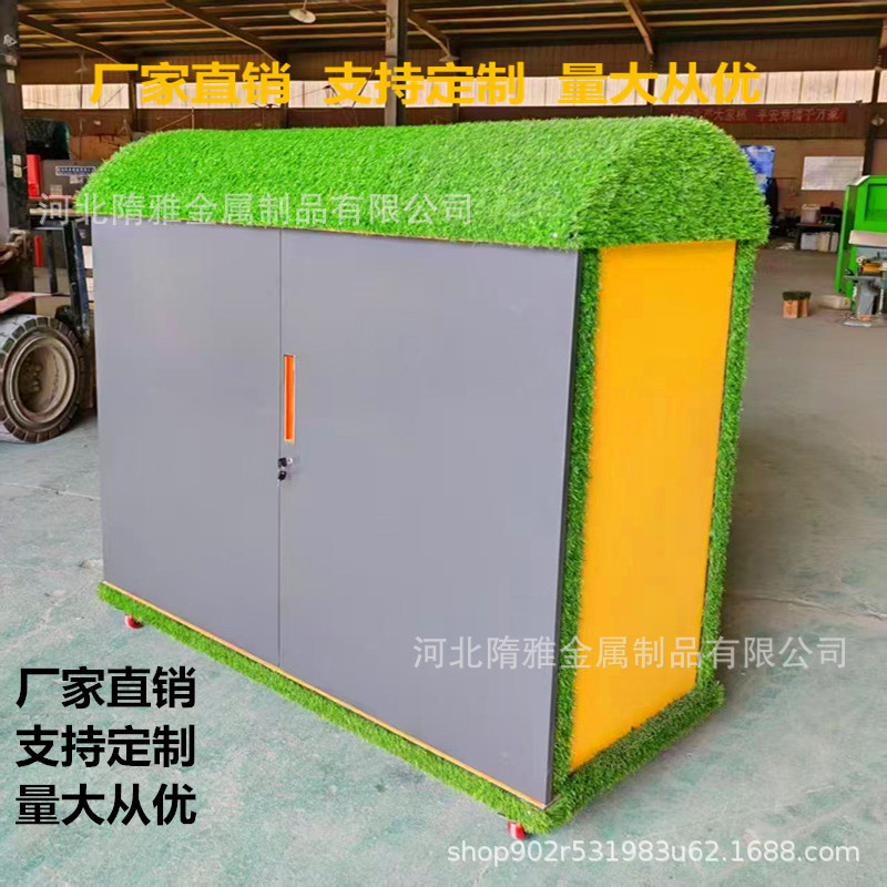 Kindergarten Outdoor Graffiti Cabinet Teaching Aid Cabinet Storage Cabinet Outdoor Children's Painting Toy Cabinet Sun Protection Rainproof and Moisture-Proof Factory