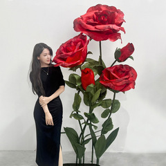 New wedding props large rose set, shopping mall window Valentine's Day decoration and arrangement, simulated roses