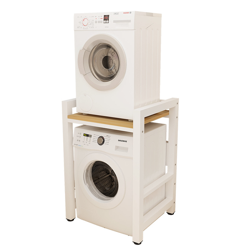 ZQ 세탁기 보관 랙 더블 플로어 회전식 건조기 식기 세척기 발코니 세탁기 쌓을 수있는 선반