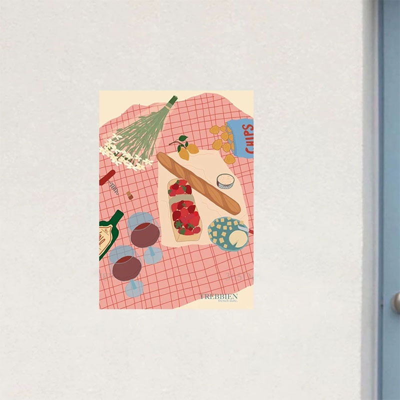 Insfeng Little fresh fruit and vegetable cartel cocina refrigerador comedor pared pegatinas dormitorio arte ilustración decoración pegatinas image 8
