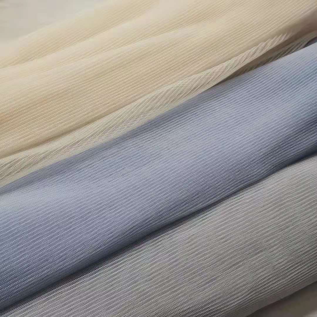 现货供应~爆款六角网0.4牙签褶细腻垂感好无弹 婚纱礼服打底面料