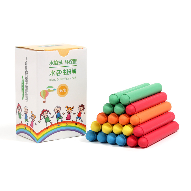 Tiza sin polvo color soluble en agua para niños maestros tablero negro especial enseñanza casera tablero de graffiti de tiza acuosa blanca