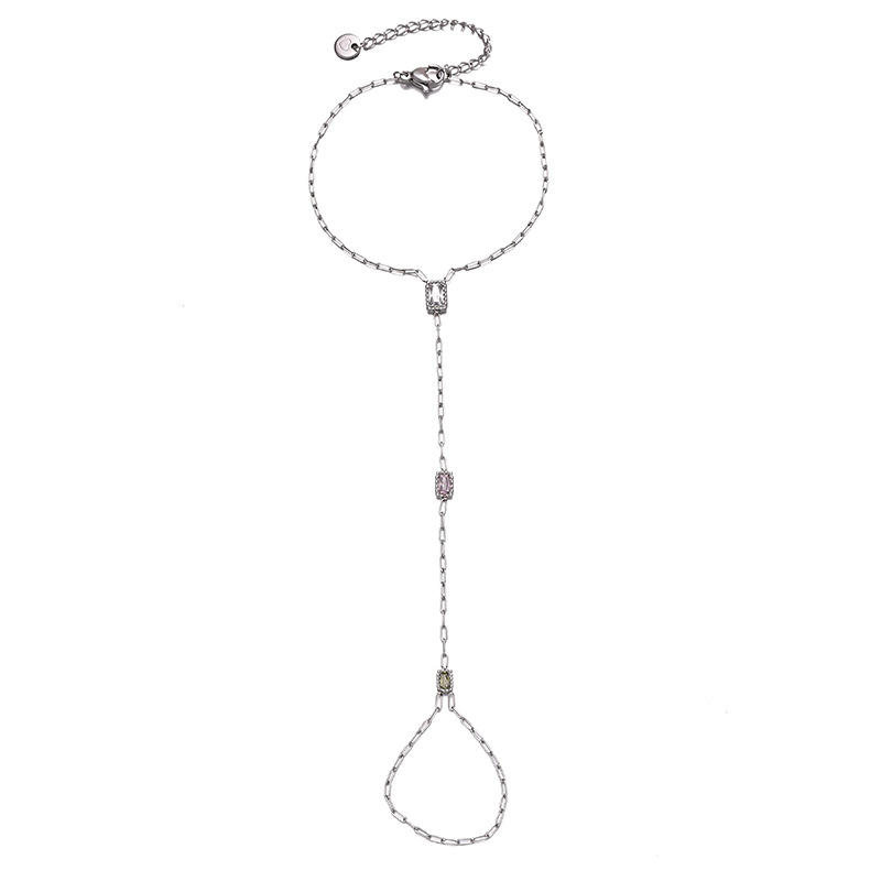 Tina Europa y los Estados Unidos acero inoxidable transfronterizo francés color Bao amor anillo de estrellas pulsera de diamantes de lujo ligera pulsera de diamantes de color