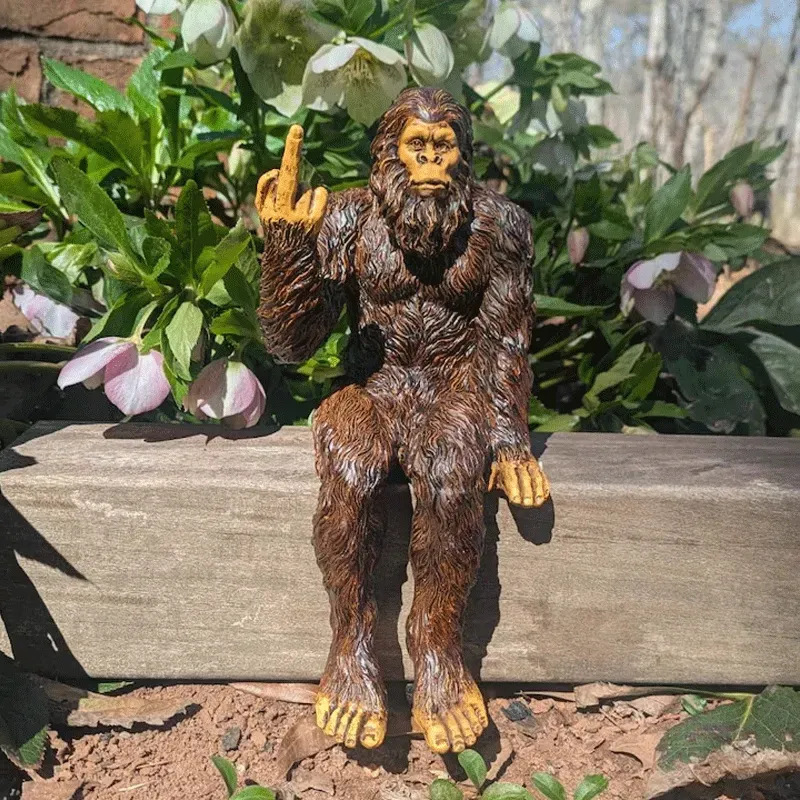 Independent Station New FunnyBigfoot Bigfoot Peace Statue Funny Office Home Decoration Garden Decoration