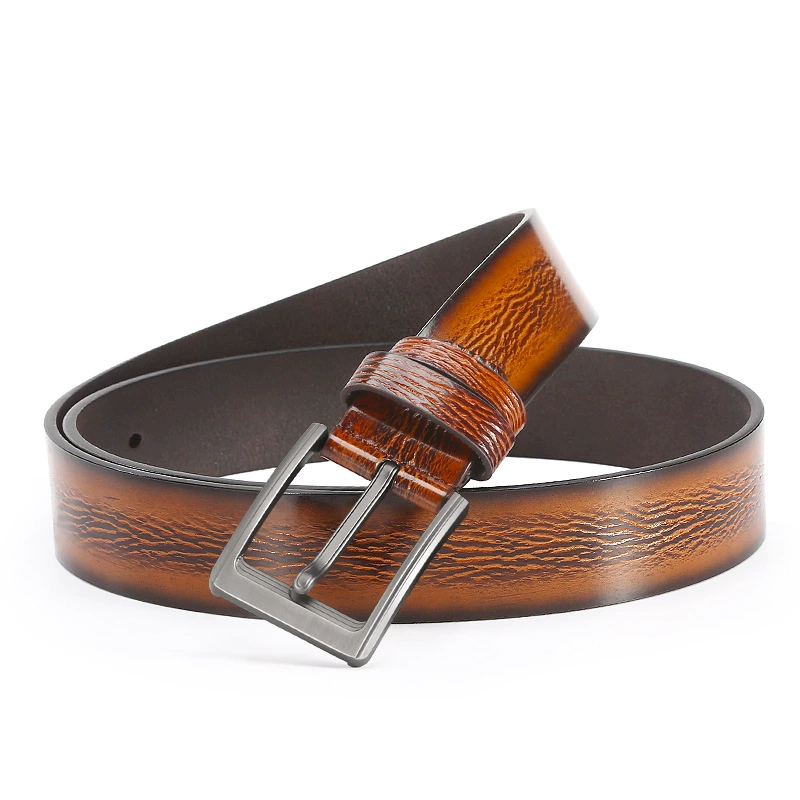 Men's retro belt, leather universal trousers for leisure, European style, simple and elegant design, wholesale
