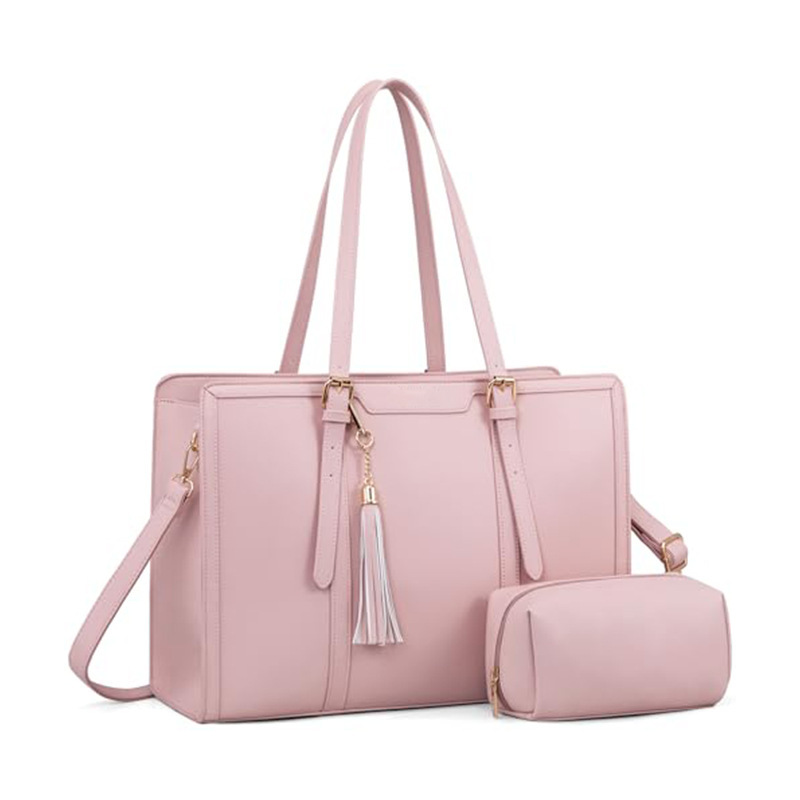 Amazon nuevo bolso de moda para mujer bolso de hombro para computadora portátil bolso de cuero para computadora con embrague,