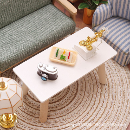 Rizola miniature food and play coffee table table mini model 1:12 minutes ob11 dollhouse furniture scene diy