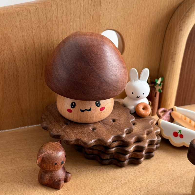 木製装飾品オルゴールキノコエルフオルゴールクリエイティブ装飾子供の誕生日プレゼント|undefined