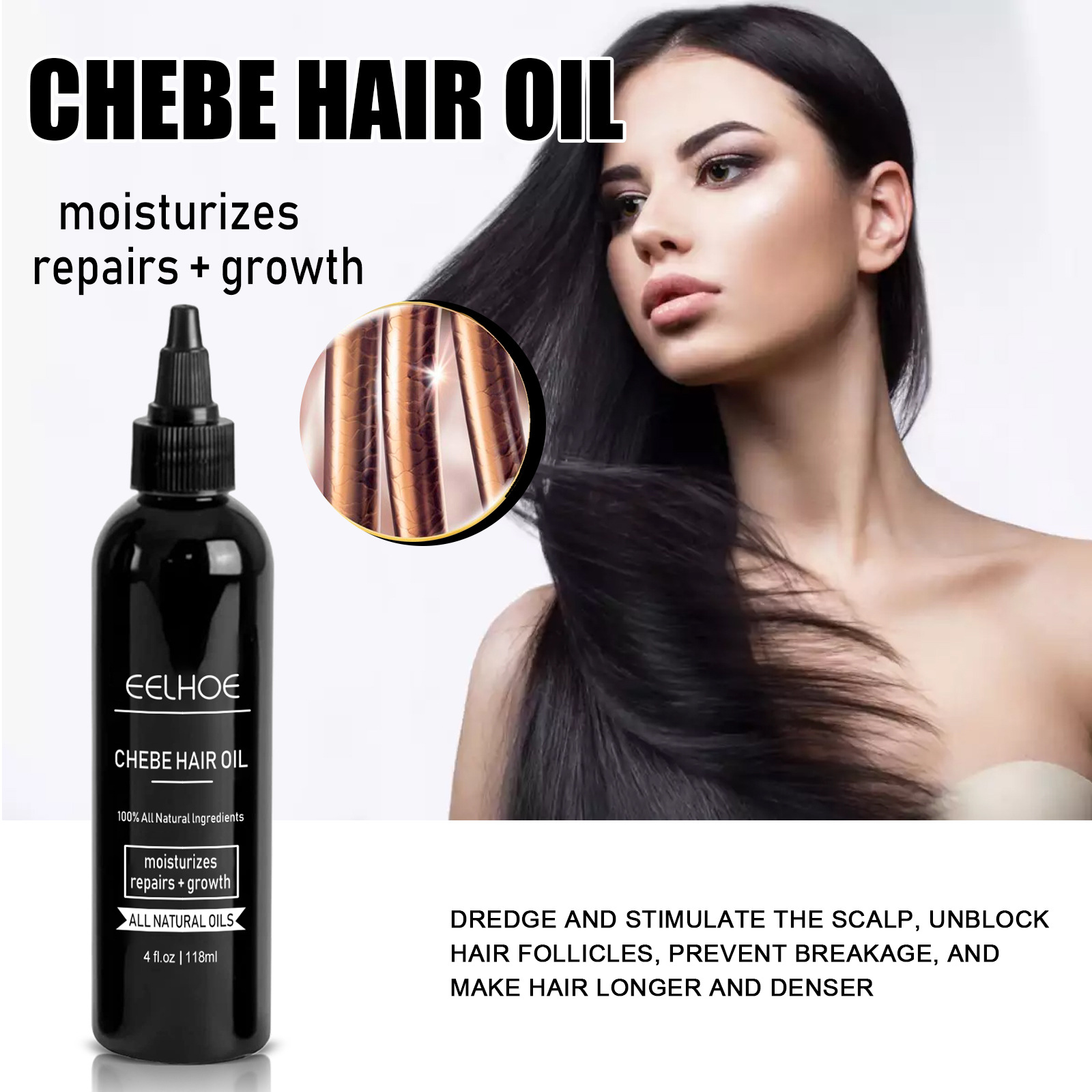 EELHOE Dense Oil Thickens Firms Hair, Nourishing Repairing Roots, Caring for Strong and Tough Hair_voghion.com