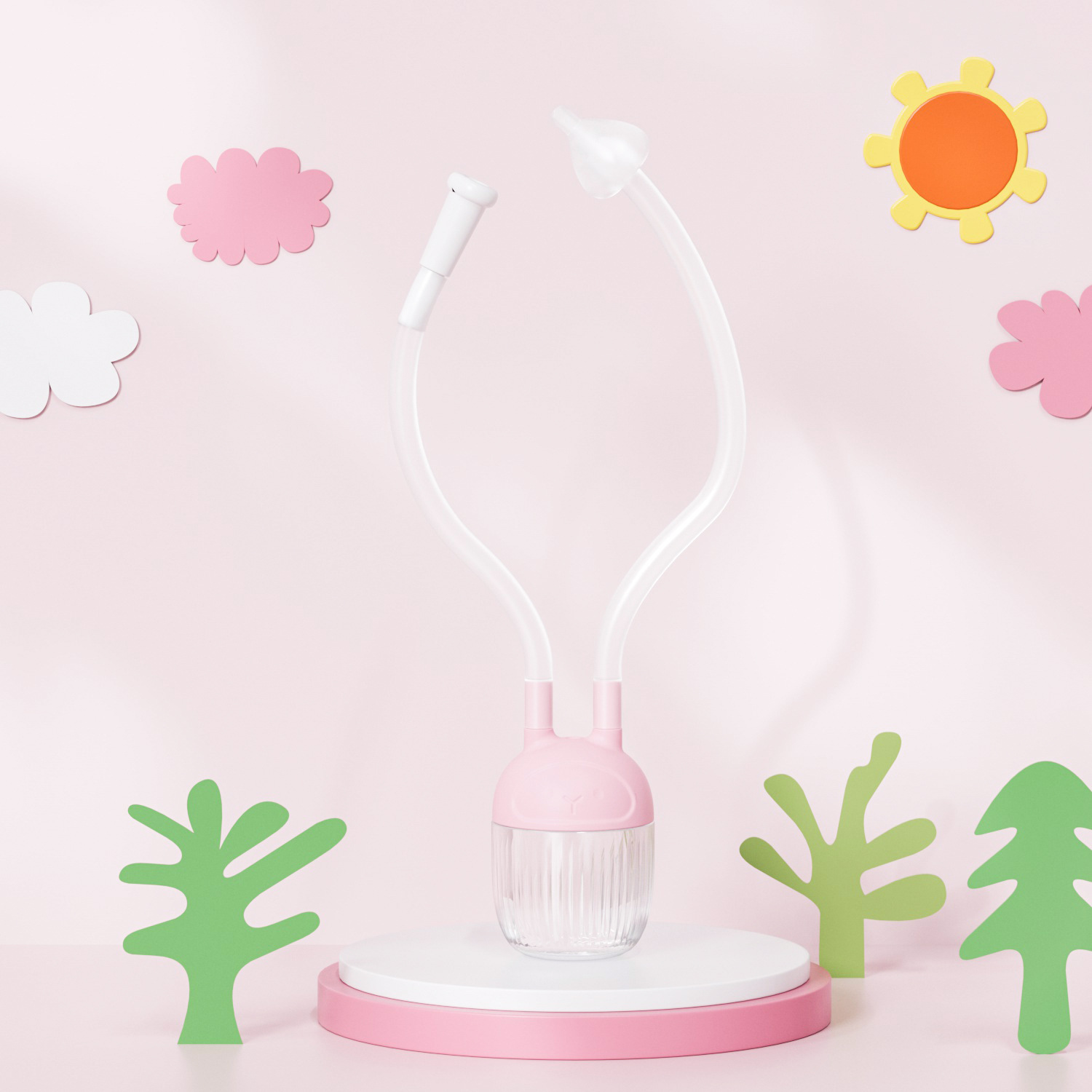 Aspirador Nasal Anti-reflujo de Silicona de Succión Oral para Bebé