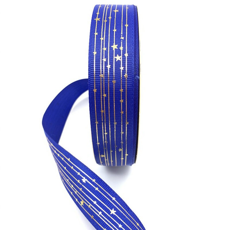 Hilo dorado cinta Star ribbon bar material de soporte cinta flor caja de regalo embalaje cinta hecha a mano al por mayor