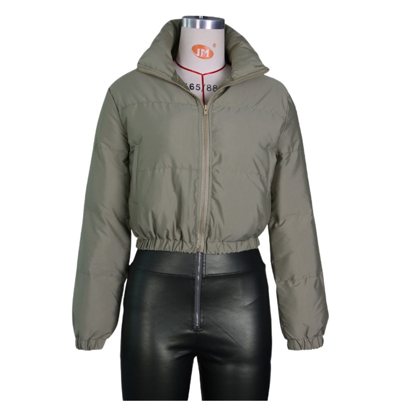 Amazon desea AliExpress 2021 Otoño e Invierno chaqueta acolchada de algodón para mujer popular Chaqueta acolchada de algodón para mujer corta europea y americana image 1