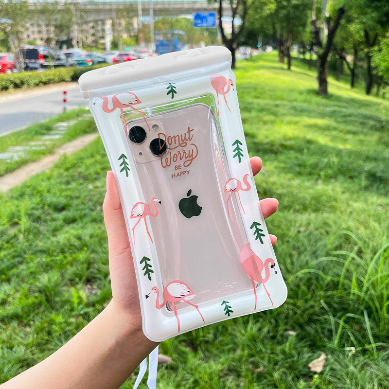 屋外フローティングエアバッグインフレータブル携帯電話防水バッグタッチスクリーン水泳透明防水携帯電話バッグ携帯電話防水バッグ|undefined