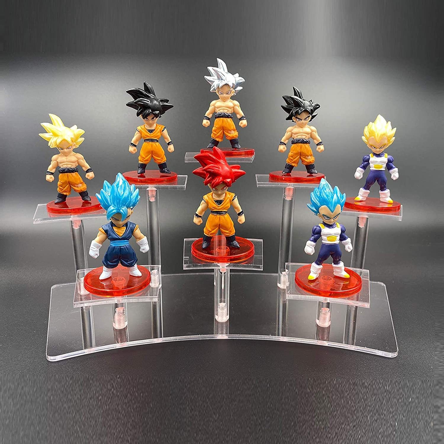 透明亚克力展示架 8 层透明展示架人偶手办纸杯蛋糕香水摆放架