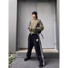 外贸跨境日本直邮秋冬女装代购连帽休闲时尚褶皱设计街头风宽松短