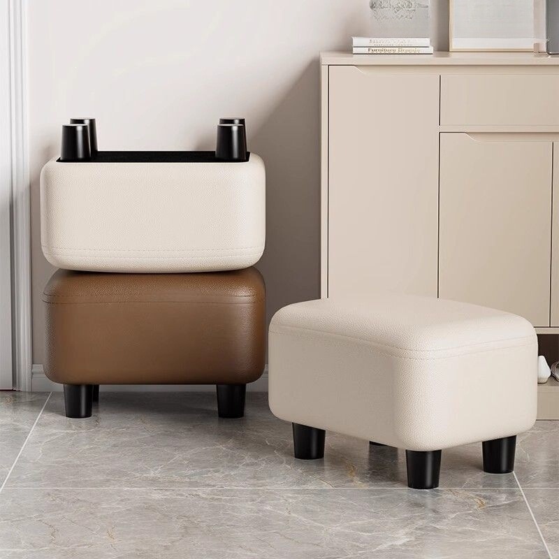 Shoe-Changing Stool for Home Entrance, Small Stool for Putting on Shoes, Soft Sofa Cushion, Living Room Low Stool, Bench Seat Cushion