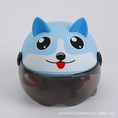 Cross-Border Specialty Children's Electric Battery Car Motorcycle Safety Supplies - cross-border-monopoly-sub-blue-with-tea-mirror