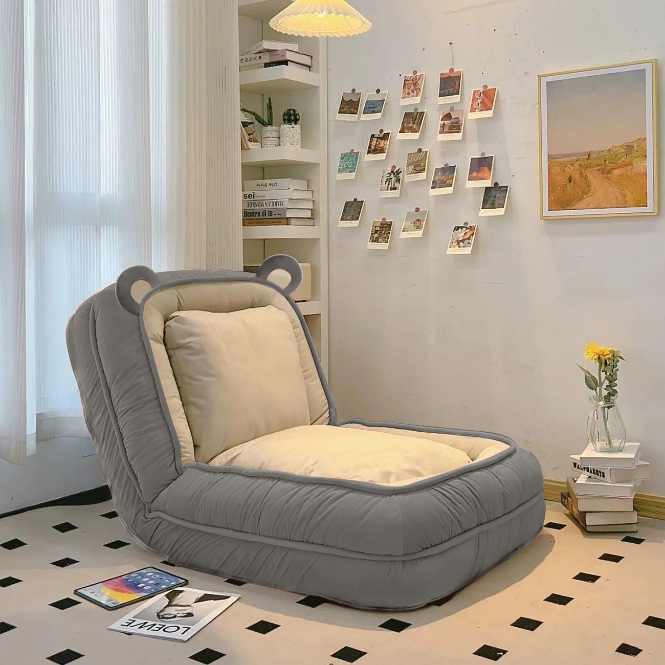Cama de sofá rojo adorable perro plegable sofá cama perezoso dormitorio doble gran balcón cama tatami