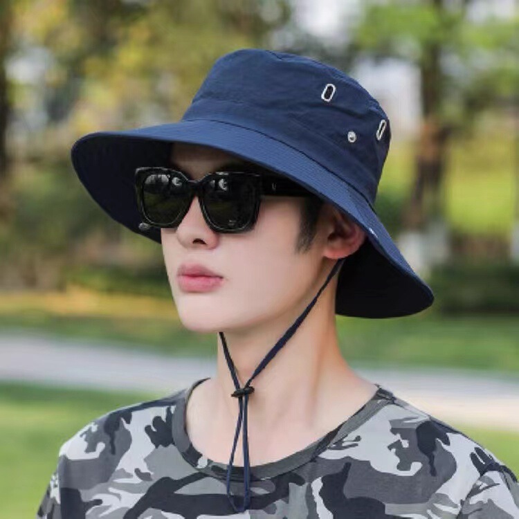 Outdoor Four Seasons Sunshade Hat Sunscreen Large Brim Fisherman Hat for Men and Women Mountaineering Riding Hat Large Brim Fishing Breathable Basin
