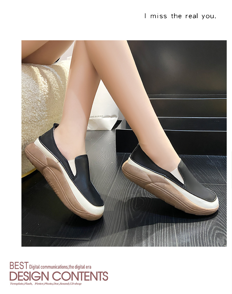 Comfortable Retro Casual Shoes With Thick Sole For Women_voghion.com