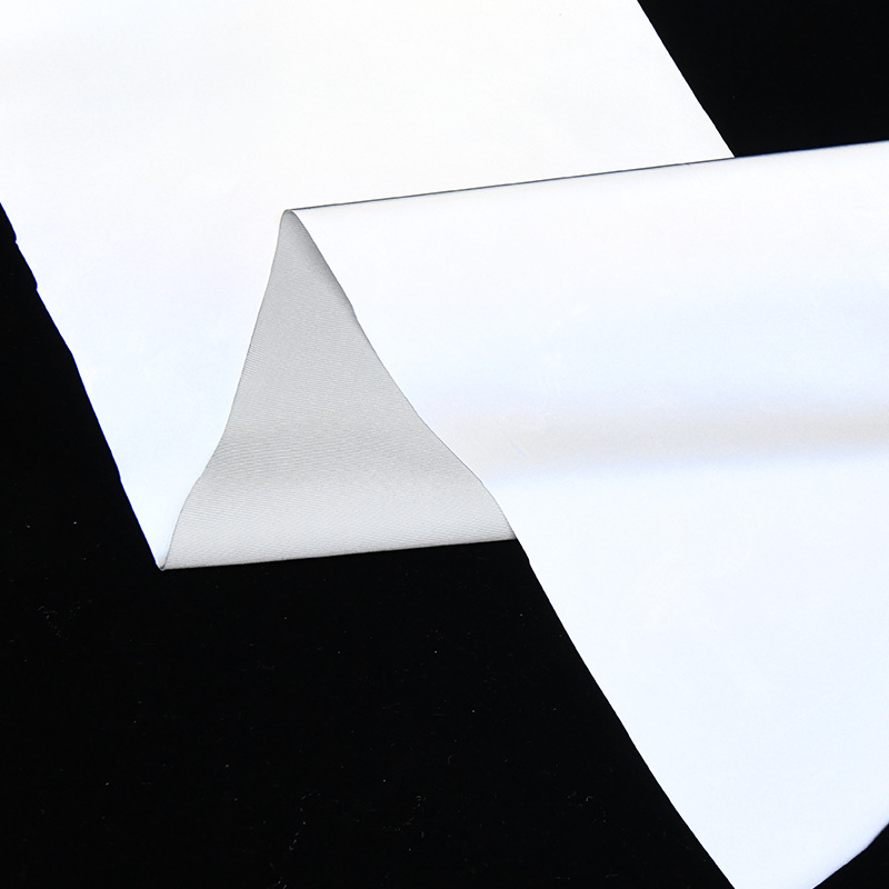 反光布厂家可设计冲孔裁切服装辅料银白单面双面反光弹力布反光条