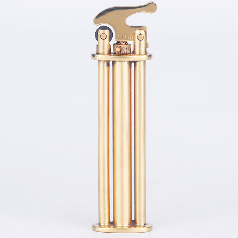 抖音同款 季风纯铜充气超薄明火原装正品复古砂轮老式怀旧打火机