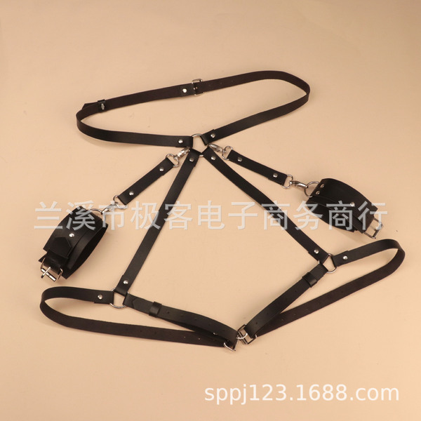 Cross-border SM bar hot sale bow leather belt leg straps restraint…