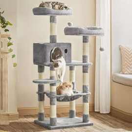 猫爬架猫窝四季通用羊羔绒剑麻猫抓柱大型猫爬架子猫抓板猫咪玩具