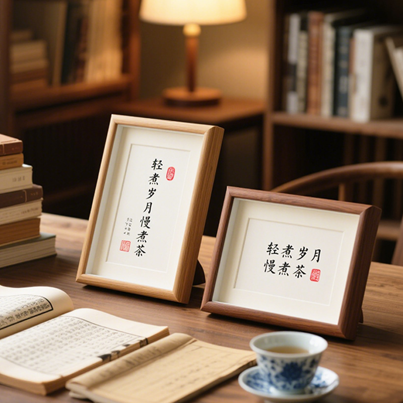 Calligraphy Desktop Ornaments Office Home Table Photo Frame Wholesale Large Spot Direct Sales 8-Inch 10inch 12inch Frames