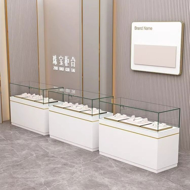 玻璃柜展示柜珠宝首饰柜台商场展览陈列柜珠宝透明柜文物展台