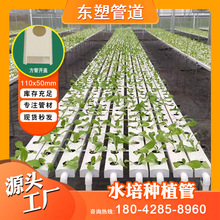 pvc方管开盖水培种植管大棚无土栽培110*50塑料管道农田专用厂家