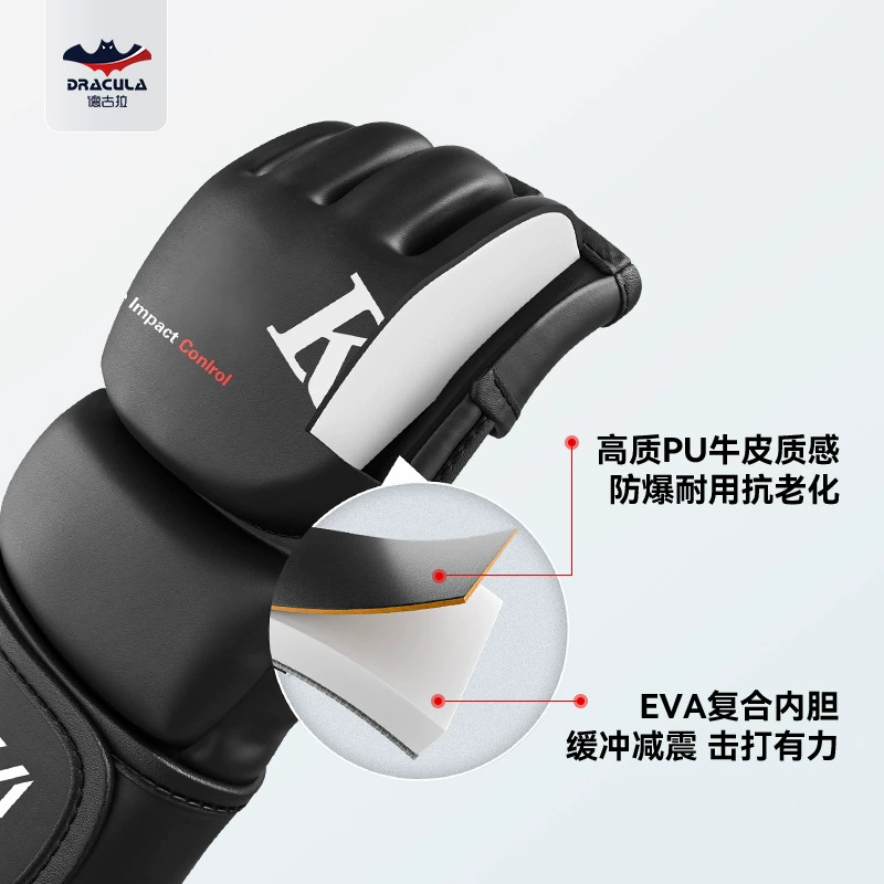 Gloves for training for adults, sandbag, fingerless
